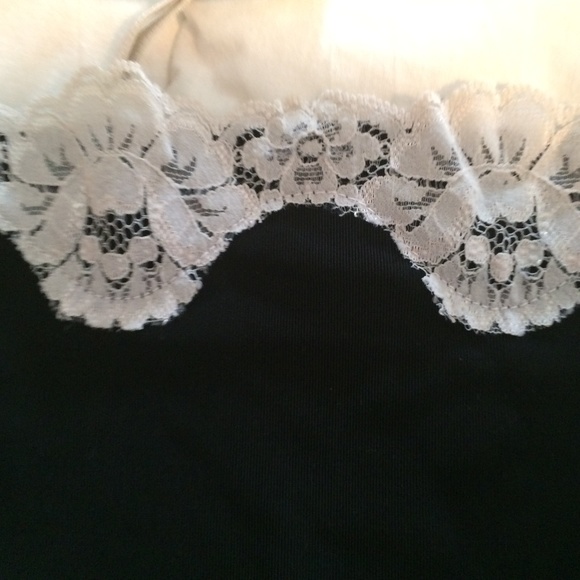 Necessary Objects Black Camisole with white lace - Picture 5 of 5